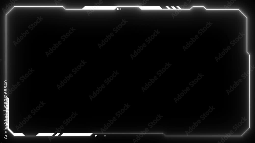Aufkleber futuristic digital hud cyber frame technology for video overlay templates.digital hud futuristic mot