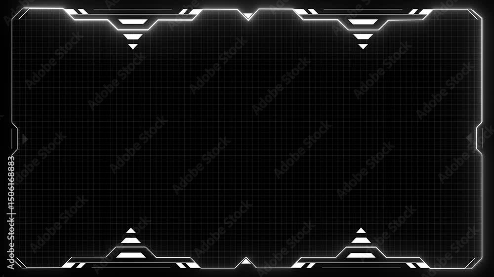 Poster futuristic digital hud cyber frame technology for video overlay templates.digital hud futuristic mot