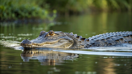 crocodile hunting style in water