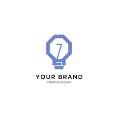 Minimalist Bulb logo with letter Z for tech or energy brand