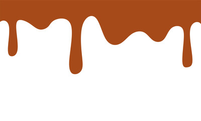 Vector flowing chocolate isolated on white background. melted chocolate, chocolate vector