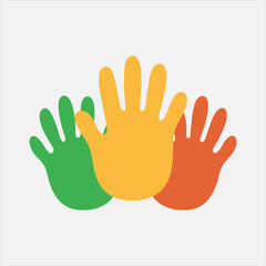 colorful hands vector illustration