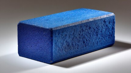 Blue Rectangular Sponge Block Ideal for Cleaning Industrial Use and Artistic Projects