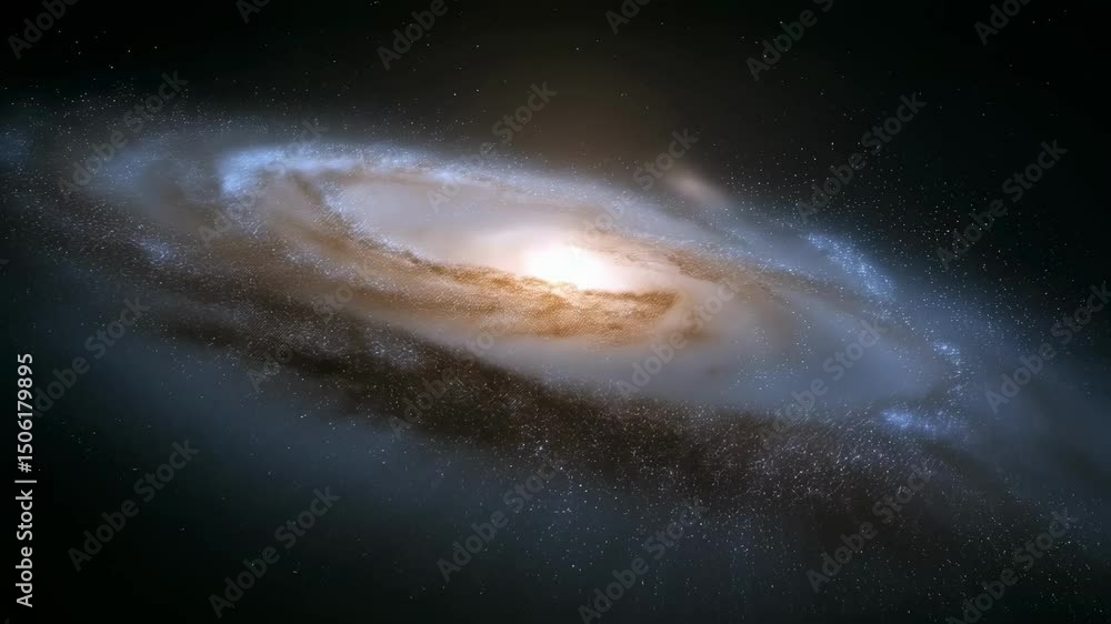 Poster cosmic dust and gas clouds are collapsing under their own gravity, leading to the formation of a spi