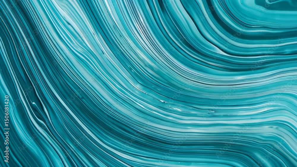 Poster fluid azure abstract: an artistic display of liquid color creates a hypnotic swirl of cerulean shade