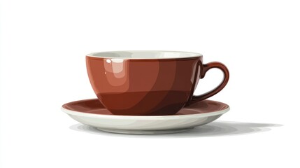 Obraz premium A warm inviting cup of coffee or tea on a saucer perfect for cozy moments and culinary themes