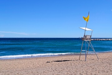 sea atmosphere at beach from side