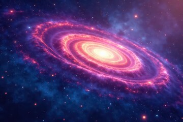 Abstract swirling galaxy nebula seamless pattern , swirl, space, stars