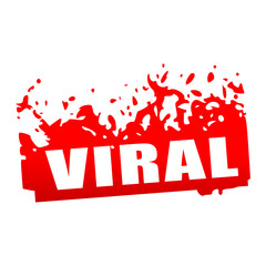 viral text stamp sign element