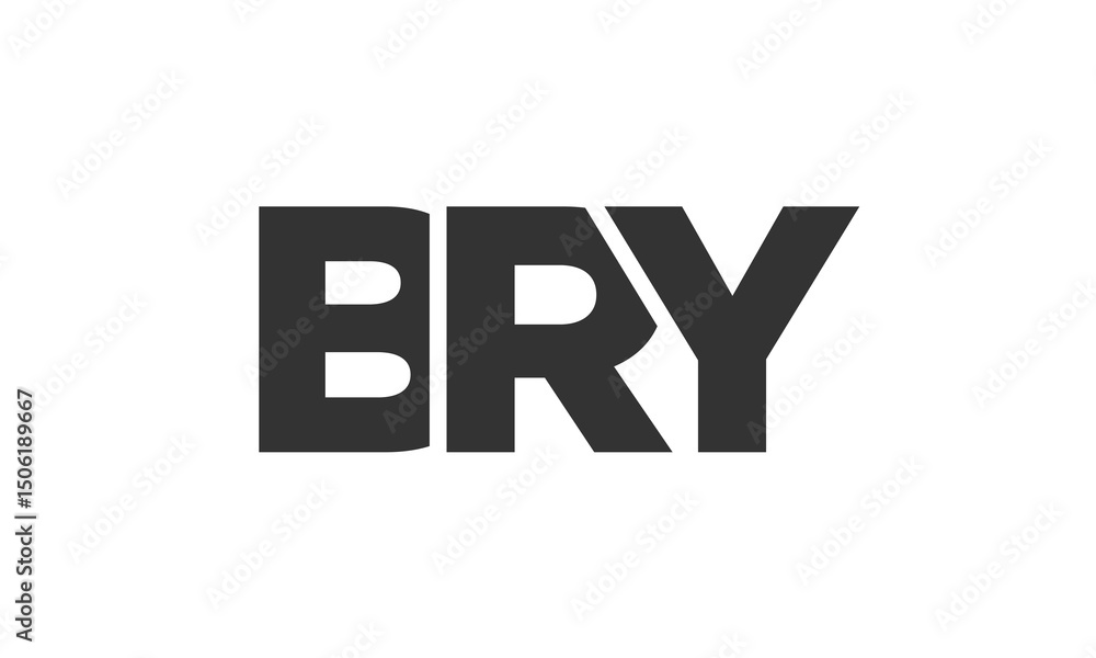 Poster bry logo design template with strong and modern bold text. initial based vector logotype featuring s