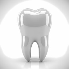 Healthy White Tooth Close-up for Dentistry and Oral Hygiene Concepts