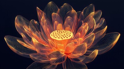 Detailed illustration of a glowing lotus flower.