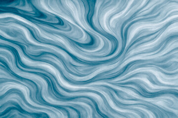 Illustration of Abstract swirling pattern of blue and white creating a fluid, marble-like texture with a sense of motion, ideal for backgrounds and artistic designs.