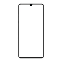 New version of frameless modern smatphone. Cell phone smart phone realistic mockup vector illustration