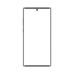 Realistic trendy frameless premium smartphone mockup with blank screen isolated. Can be use for any project presentation