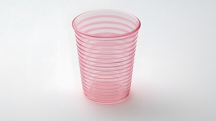 Pink Glass Tumbler with Elegant Spiral Design
