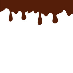 melted chocolate dripping on white background, chocolate melted wave Background. chocolate fluid background. chocolate liquid.