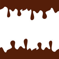 melted chocolate dripping on white background, chocolate melted wave Background. chocolate fluid background. chocolate liquid.