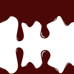 melted chocolate dripping on white background, chocolate melted wave Background. chocolate fluid background. chocolate liquid.