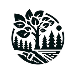 Visualize a logo image created especially to represent a design company, standing out for its minimalist, elegant and creative aesthetics. In the center of the composition, there is an abstract geomet