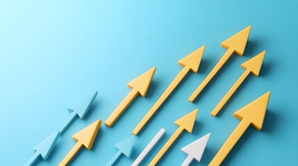 Upward Trending Arrows Growth Success Chart