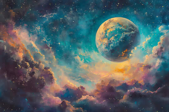 Cosmic Planet in a Nebula's Embrace