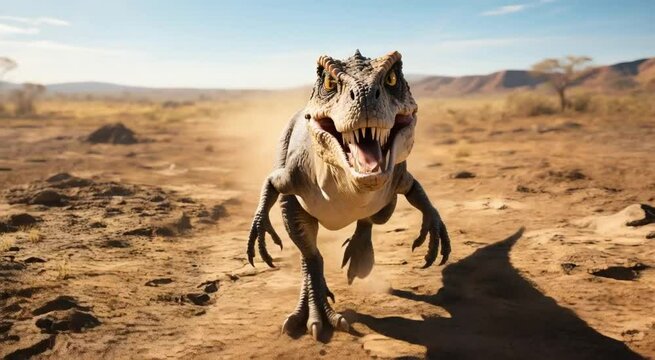 Velociraptor atacando 