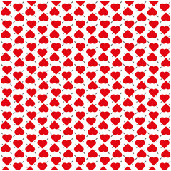 Heart arrow repeat. Red love pattern. Seamless vector romance. Valentine symbol background.