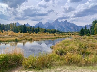 lake and mountains