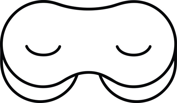 recommend clip art: Sleep Mask Icon Line Art Design