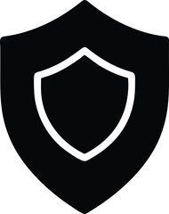 Black Shield Icon Security Protection Safe