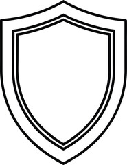 Black Shield Icon Protection Security Badge