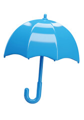 3d Blue Umbrella Rain Weather Protection Against Sun and Water Icon
