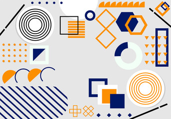 Fototapeta premium Geometric abstract seamless pattern Minimalistic style and bright patterns