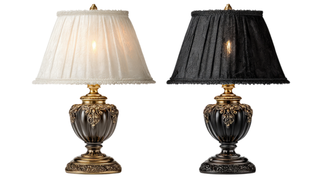Classic Lamps: Illuminated lamps showcase intricate details, offering a timeless blend of elegance, lighting and decor