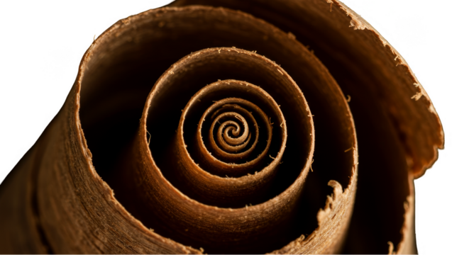 Abstract Spiral Wood Texture Illustration on Transparent Background