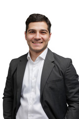 Confident young professional showcases charisma in a business setting