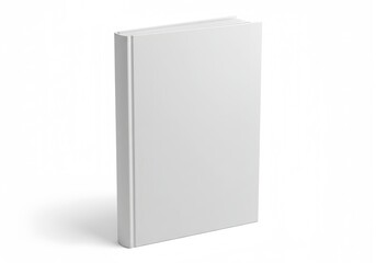 Blank white book mockup cover