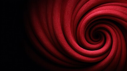 Deep red spiral design