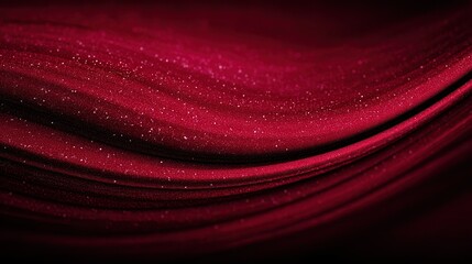 Deep crimson fabric with subtle shimmering particles