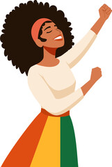 African American Freedom Day Illustration – Juneteenth Festival Art