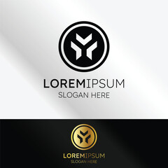 Stylish and modern corporate or business identity logo with the letter VY
