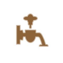 bathroom toilet and washbasin faucet icon