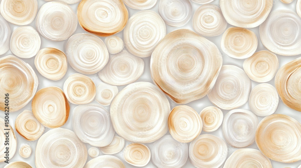 Poster abstract design with circular wood grain patterns.