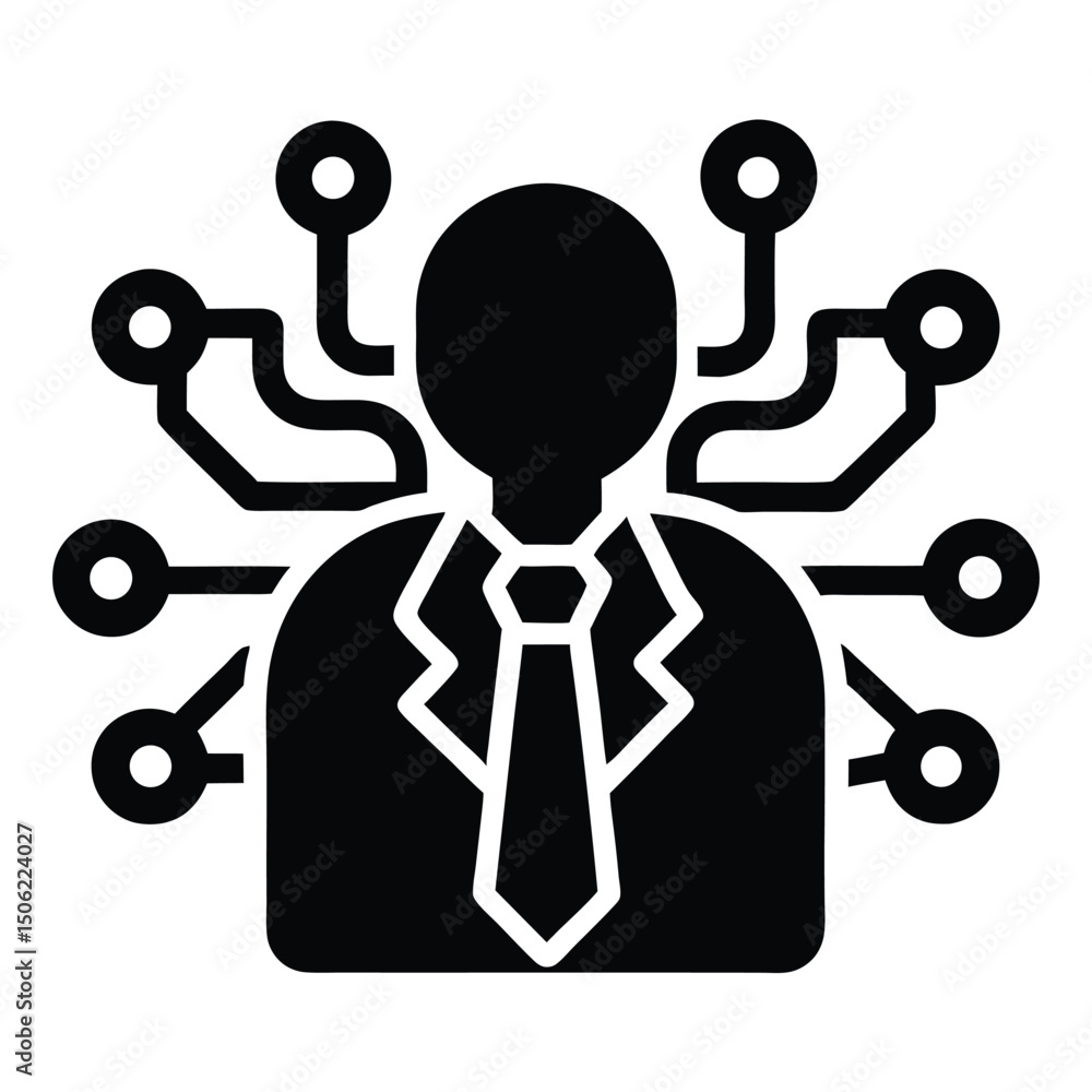Poster it technician element isolated circuit board on white background