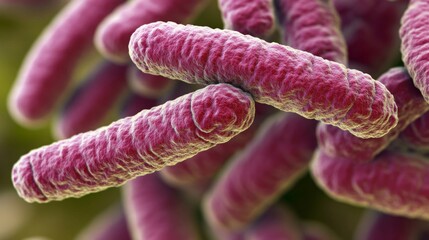 Illustration of Harmful Bacteria and Microorganisms Floating in a Microscopic Cellular Environment for Medical and Scientific Research Concepts