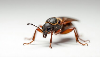 Close-up of a single insect on a stark white background, picture, stock photo, template