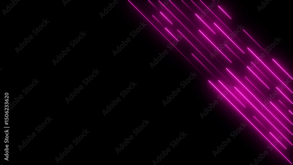 Aufkleber abstract glowing neon lights blinking lines moving animation. colorful neon line moving on backgroun