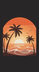 Obraz premium Ilustração Tropical Vintage