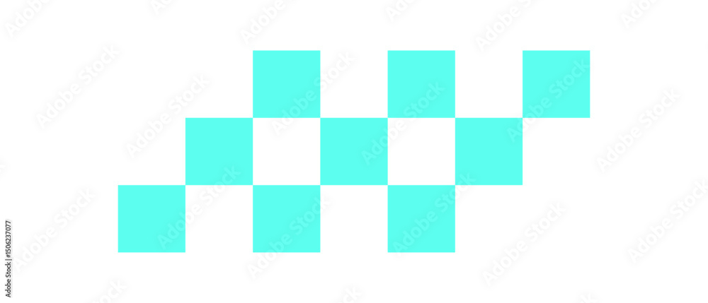 Poster y2k retro checker pattern. abstract icon with modern shapes. flat aesthetic, decorative element, ide